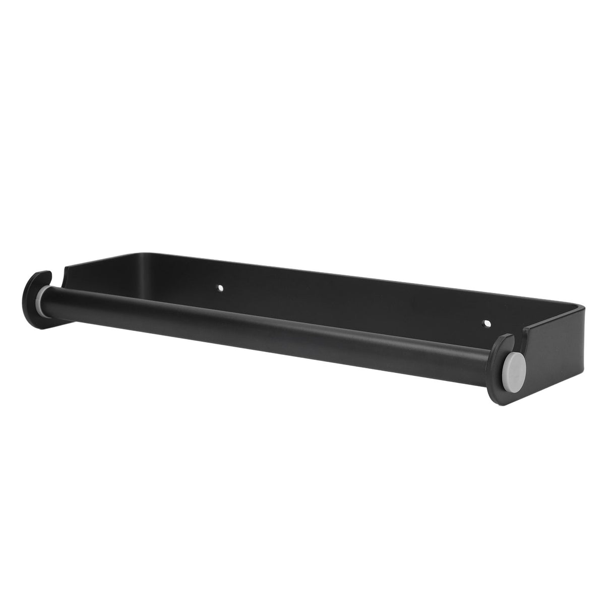 32cm Toilet Paper Holder Wall Mounted Toilet Tissue Roll Holders for Bathroom Kitchen Matte Black