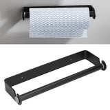 32cm Toilet Paper Holder Wall Mounted Toilet Tissue Roll Holders for Bathroom Kitchen Matte Black