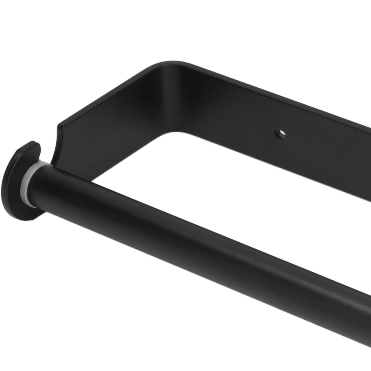 32cm Toilet Paper Holder Wall Mounted Toilet Tissue Roll Holders for Bathroom Kitchen Matte Black