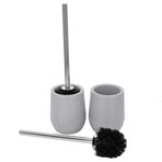2sets Toilet Bowl Cleaner Brush Lockable Thread Convenient Practical Efficient Safe Reliable Durable Cleaning ToolsGray (2pcs/inner Box)