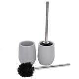 2sets Toilet Bowl Cleaner Brush Lockable Thread Convenient Practical Efficient Safe Reliable Durable Cleaning ToolsGray (2pcs/inner Box)