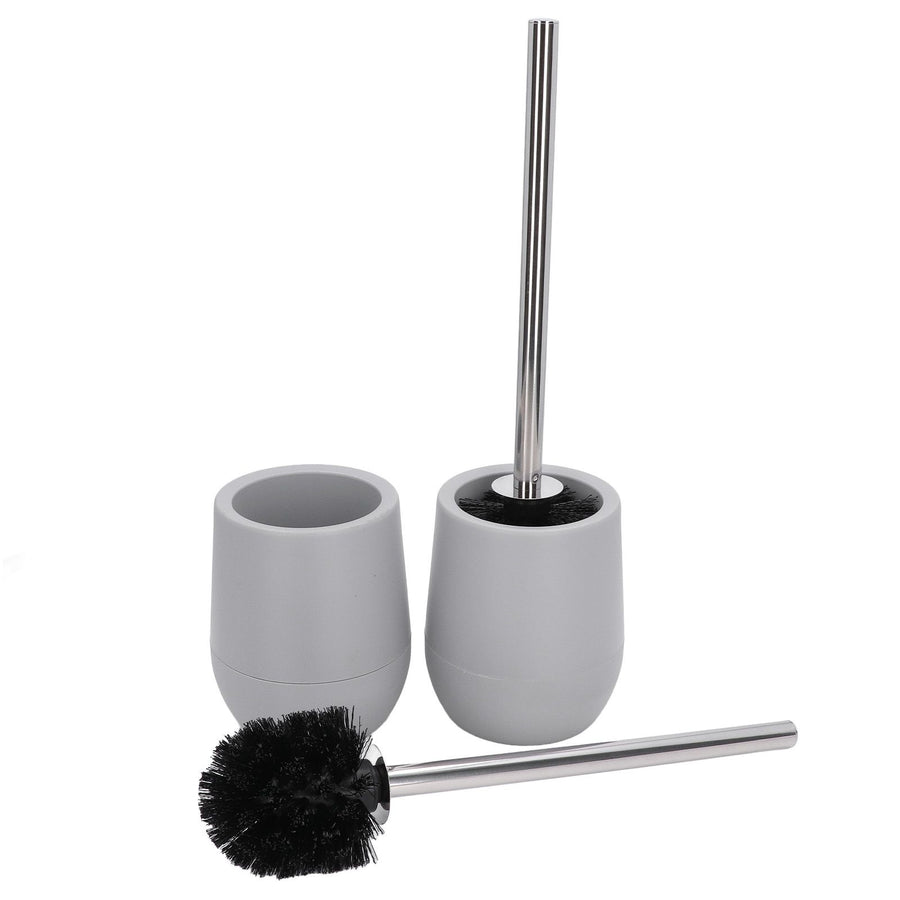2sets Toilet Bowl Cleaner Brush Lockable Thread Convenient Practical Efficient Safe Reliable Durable Cleaning ToolsGray (2pcs/inner Box)