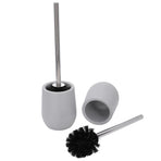2sets Toilet Bowl Cleaner Brush Lockable Thread Convenient Practical Efficient Safe Reliable Durable Cleaning ToolsGray (2pcs/inner Box)