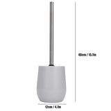 2sets Toilet Bowl Cleaner Brush Lockable Thread Convenient Practical Efficient Safe Reliable Durable Cleaning ToolsGray (2pcs/inner Box)