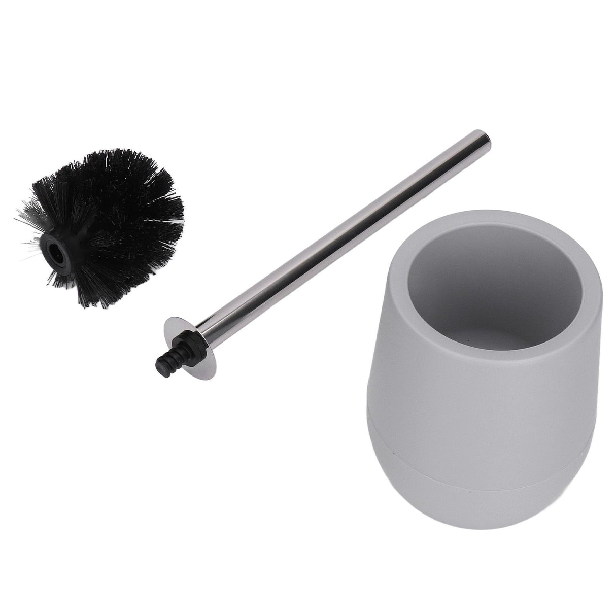 2sets Toilet Bowl Cleaner Brush Lockable Thread Convenient Practical Efficient Safe Reliable Durable Cleaning ToolsGray (2pcs/inner Box)