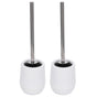 2sets Toilet Bowl Cleaner Brush Lockable Thread Convenient Practical Efficient Safe Reliable Durable Cleaning ToolsWhite (2pcs/inner Box)