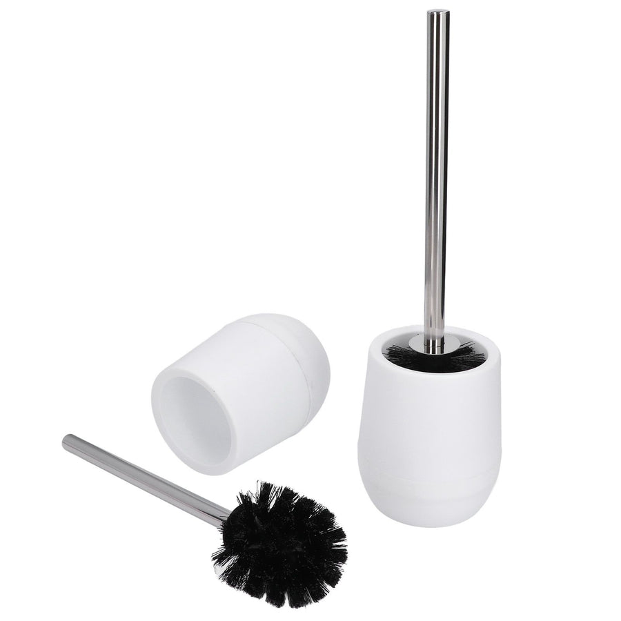 2sets Toilet Bowl Cleaner Brush Lockable Thread Convenient Practical Efficient Safe Reliable Durable Cleaning ToolsWhite (2pcs/inner Box)