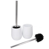 2sets Toilet Bowl Cleaner Brush Lockable Thread Convenient Practical Efficient Safe Reliable Durable Cleaning ToolsWhite (2pcs/inner Box) - Rear View