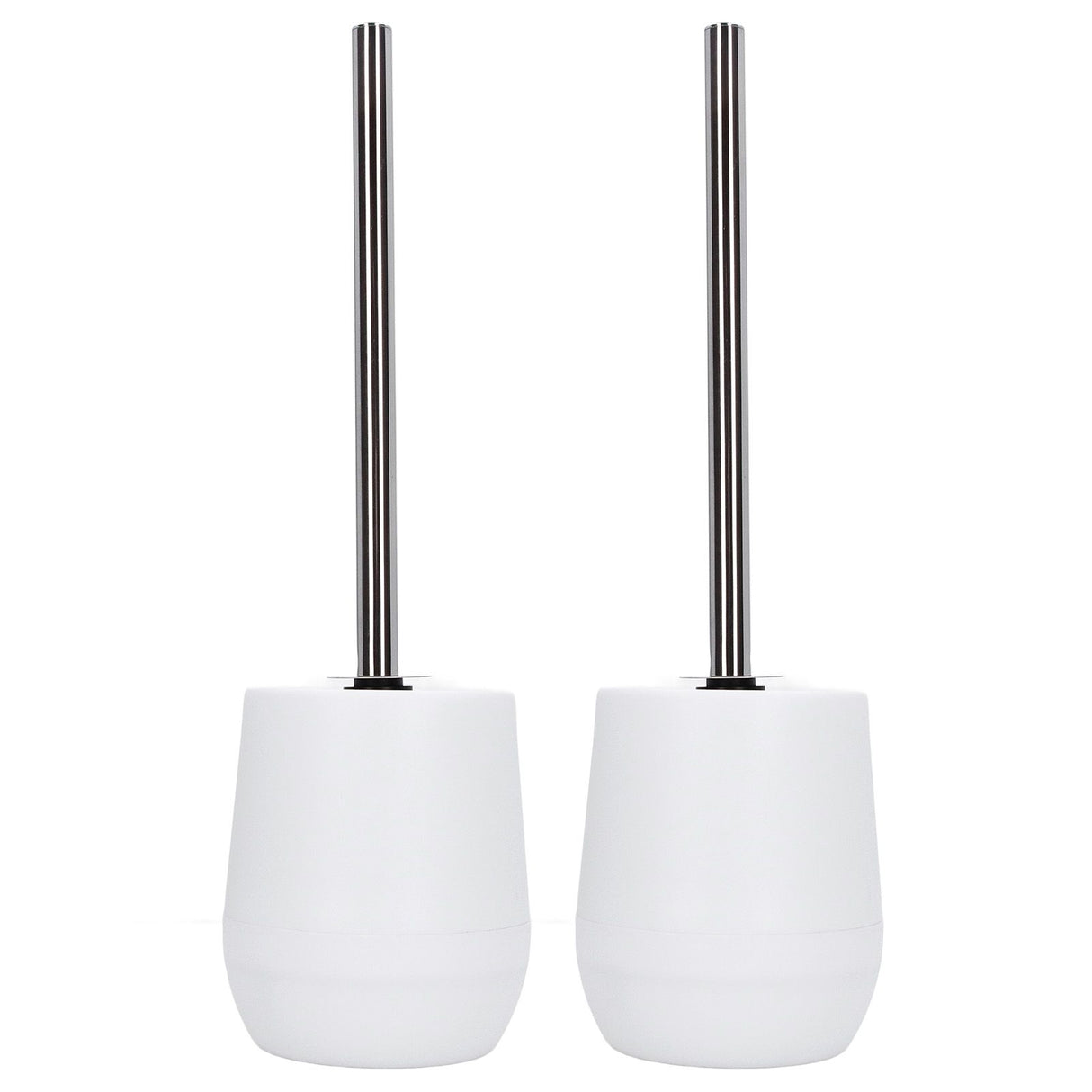 2sets Toilet Bowl Cleaner Brush Lockable Thread Convenient Practical Efficient Safe Reliable Durable Cleaning ToolsWhite (2pcs/inner Box)