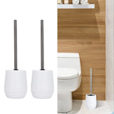 2sets Toilet Bowl Cleaner Brush Lockable Thread Convenient Practical Efficient Safe Reliable Durable Cleaning ToolsWhite (2pcs/inner Box) - Extra Image