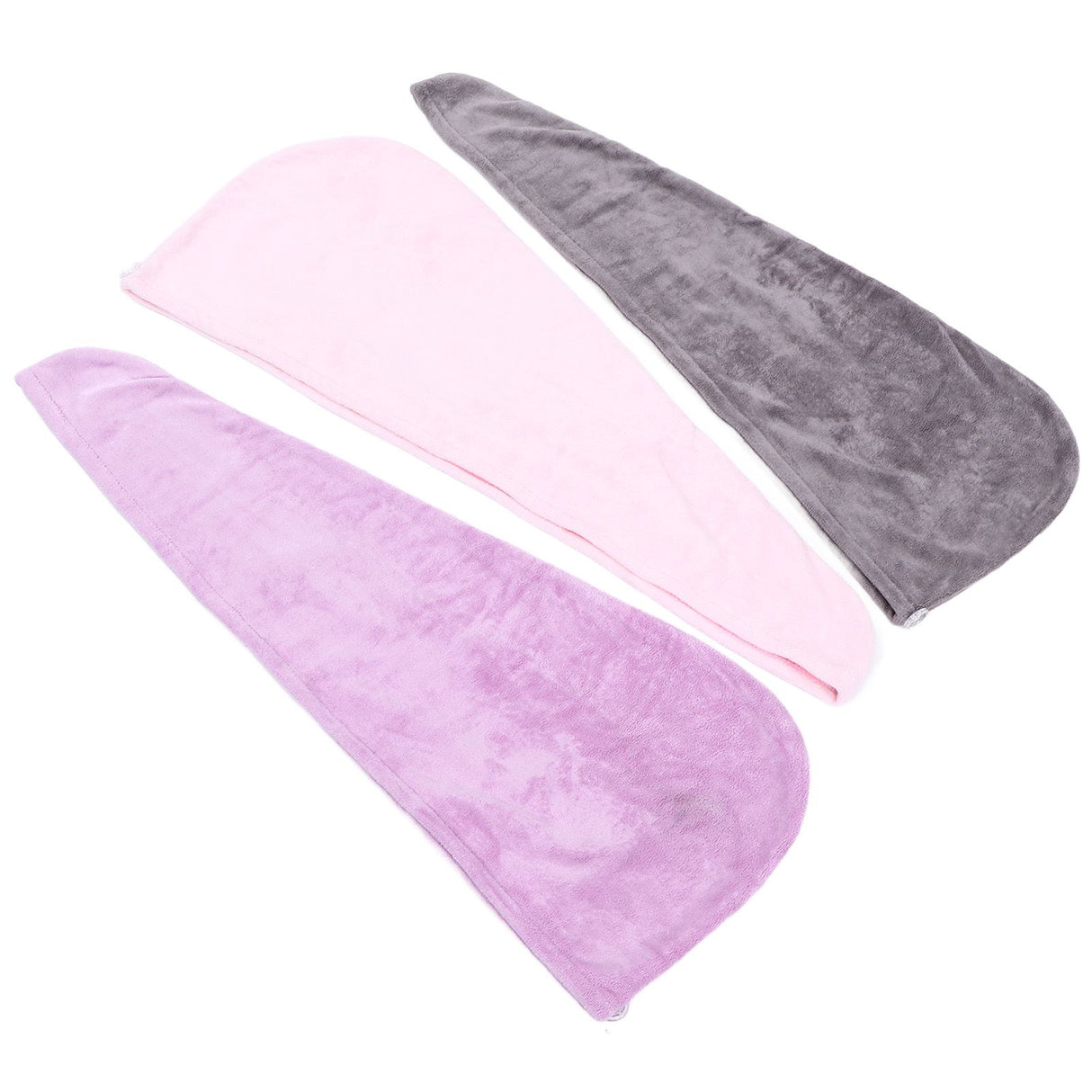 3Pcs Microfiber Hair Towel Wrap Twist Hair Drying Towel Thick Solid Quick Dry for Exercise Swim Hairdressing
