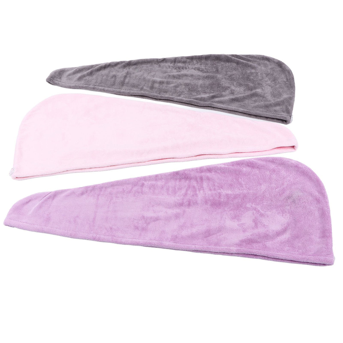 3Pcs Microfiber Hair Towel Wrap Twist Hair Drying Towel Thick Solid Quick Dry for Exercise Swim Hairdressing