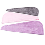 3Pcs Microfiber Hair Towel Wrap Twist Hair Drying Towel Thick Solid Quick Dry for Exercise Swim Hairdressing