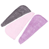 3Pcs Microfiber Hair Towel Wrap Twist Hair Drying Towel Thick Solid Quick Dry for Exercise Swim Hairdressing - Close-Up Angle