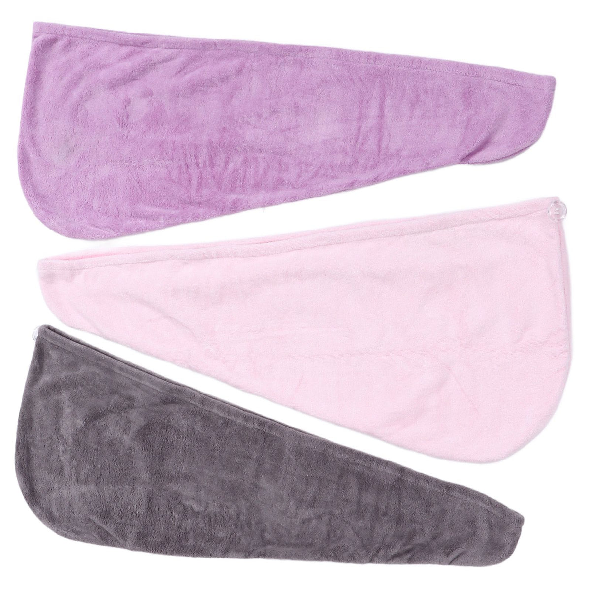 3Pcs Microfiber Hair Towel Wrap Twist Hair Drying Towel Thick Solid Quick Dry for Exercise Swim Hairdressing