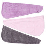 3Pcs Microfiber Hair Towel Wrap Twist Hair Drying Towel Thick Solid Quick Dry for Exercise Swim Hairdressing - Extra Image