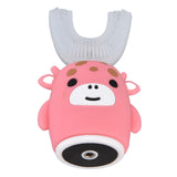 Kids U Shaped Toothbrush Pink Cartoon Electric 360° Tooth Rush Whole Mouth Teeth Cleaning MachineSmall