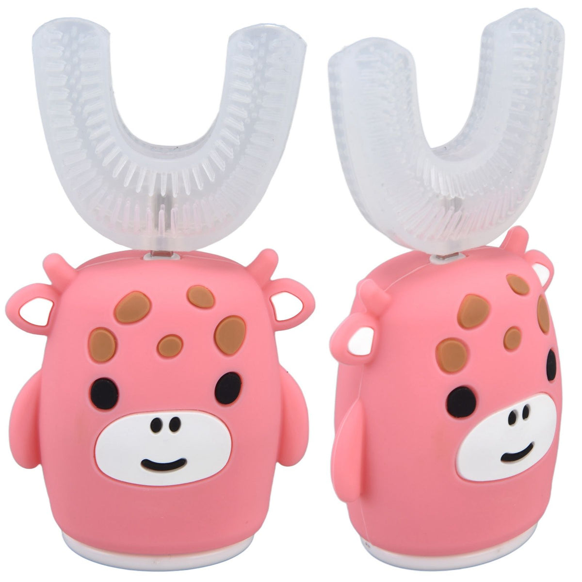 Kids U Shaped Toothbrush Pink Cartoon Electric 360° Tooth Rush Whole Mouth Teeth Cleaning MachineSmall
