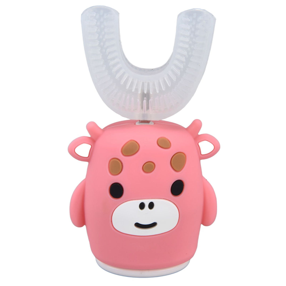 Kids U Shaped Toothbrush Pink Cartoon Electric 360° Tooth Rush Whole Mouth Teeth Cleaning MachineLarge