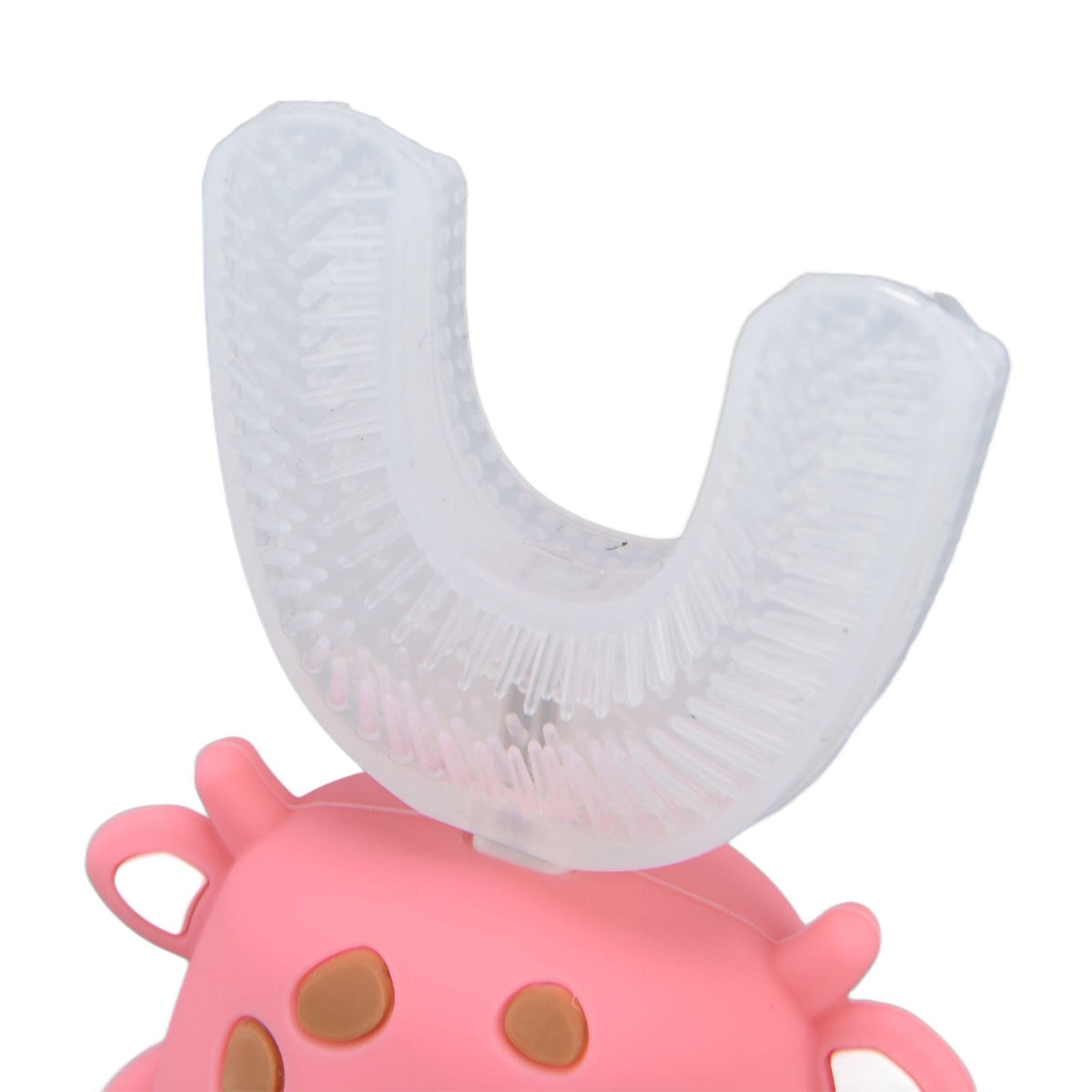 Kids U Shaped Toothbrush Pink Cartoon Electric 360° Tooth Rush Whole Mouth Teeth Cleaning MachineLarge