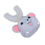 Mouth Electric Toothbrush U Shaped Toothbrush USB Charging Cartoon Silicone Kids ToothbrushL - Rear View