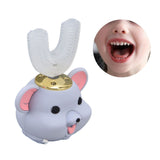 Mouth Electric Toothbrush U Shaped Toothbrush USB Charging Cartoon Silicone Kids ToothbrushL