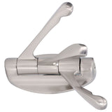 3 Clothes Hook Zinc Alloy Heavy Duty Coat Hook with Round Base for Bedroom Bathroom Closet - Top-Down View