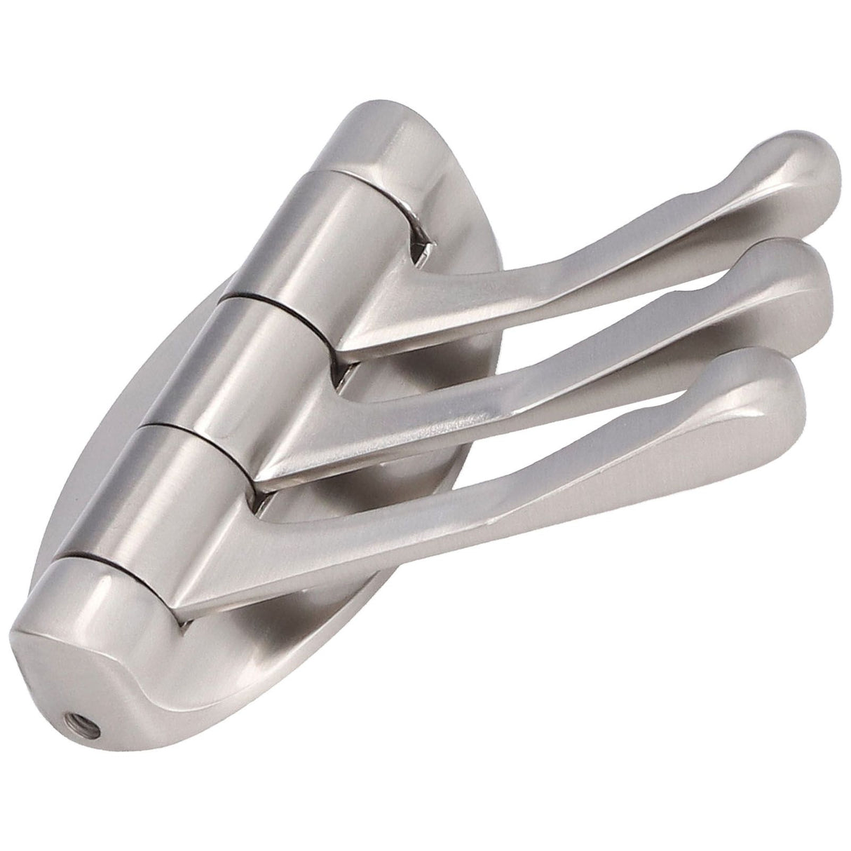 3 Clothes Hook Zinc Alloy Heavy Duty Coat Hook with Round Base for Bedroom Bathroom Closet