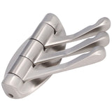 3 Clothes Hook Zinc Alloy Heavy Duty Coat Hook with Round Base for Bedroom Bathroom Closet - Extra Image