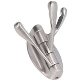 3 Clothes Hook Zinc Alloy Heavy Duty Coat Hook with Round Base for Bedroom Bathroom Closet - Extra Image
