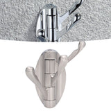 3 Clothes Hook Zinc Alloy Heavy Duty Coat Hook with Round Base for Bedroom Bathroom Closet - Extra Image