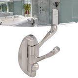 3 Clothes Hook Zinc Alloy Heavy Duty Coat Hook with Round Base for Bedroom Bathroom Closet