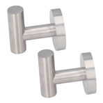 2Pcs Brushed Stainless Steel Bathroom Towel Robe Hook Round Wall Holder Hooks Hanger for Clothing Towel