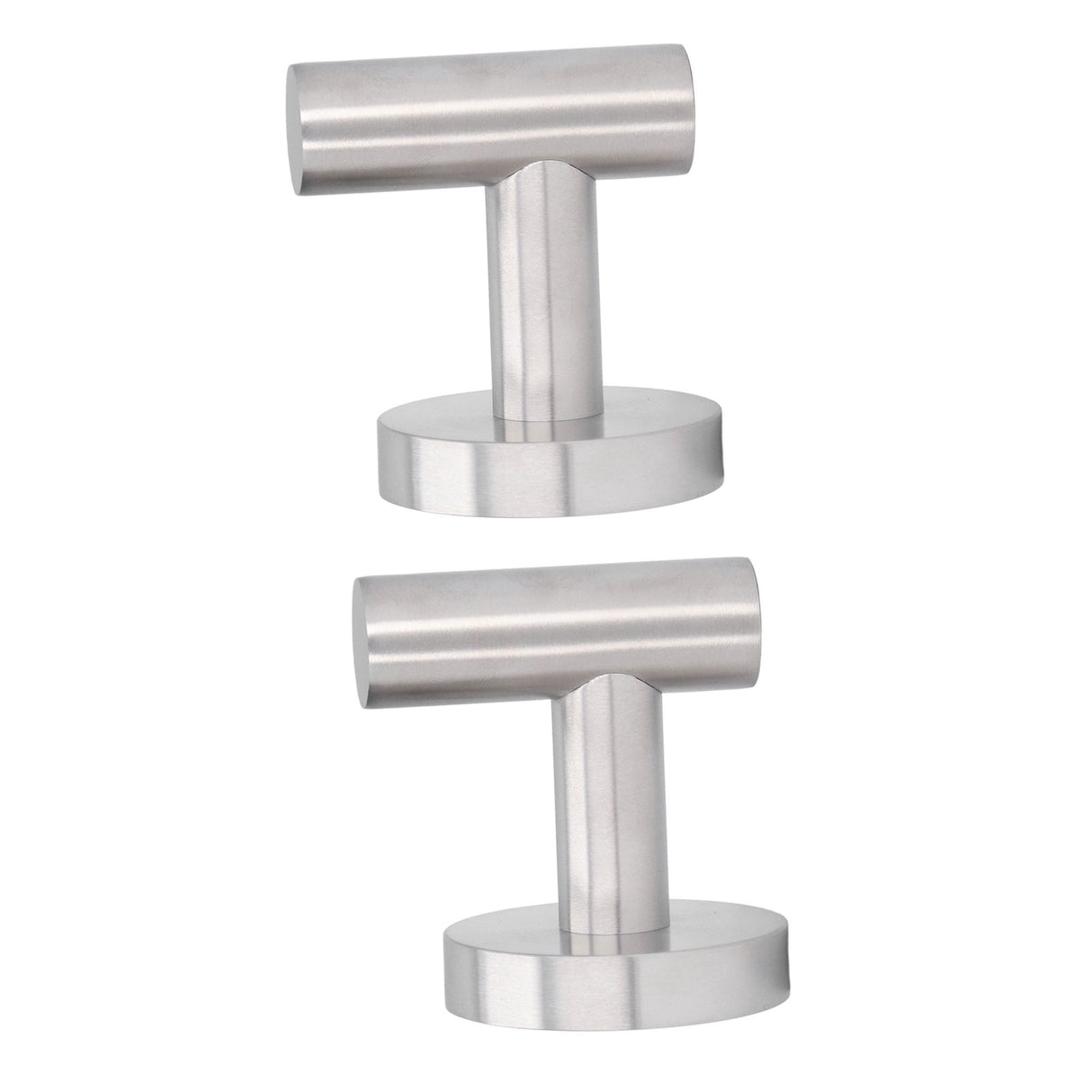 2Pcs Brushed Stainless Steel Bathroom Towel Robe Hook Round Wall Holder Hooks Hanger for Clothing Towel