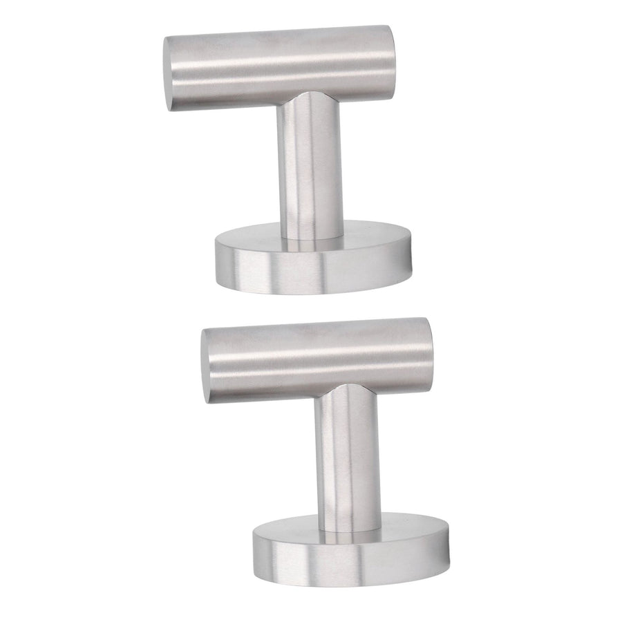2Pcs Brushed Stainless Steel Bathroom Towel Robe Hook Round Wall Holder Hooks Hanger for Clothing Towel