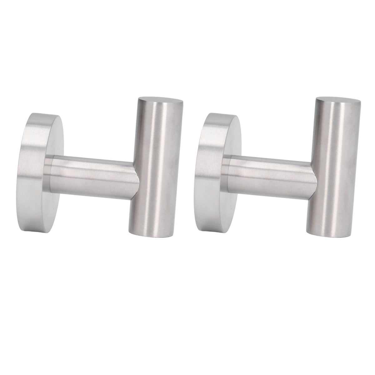 2Pcs Brushed Stainless Steel Bathroom Towel Robe Hook Round Wall Holder Hooks Hanger for Clothing Towel
