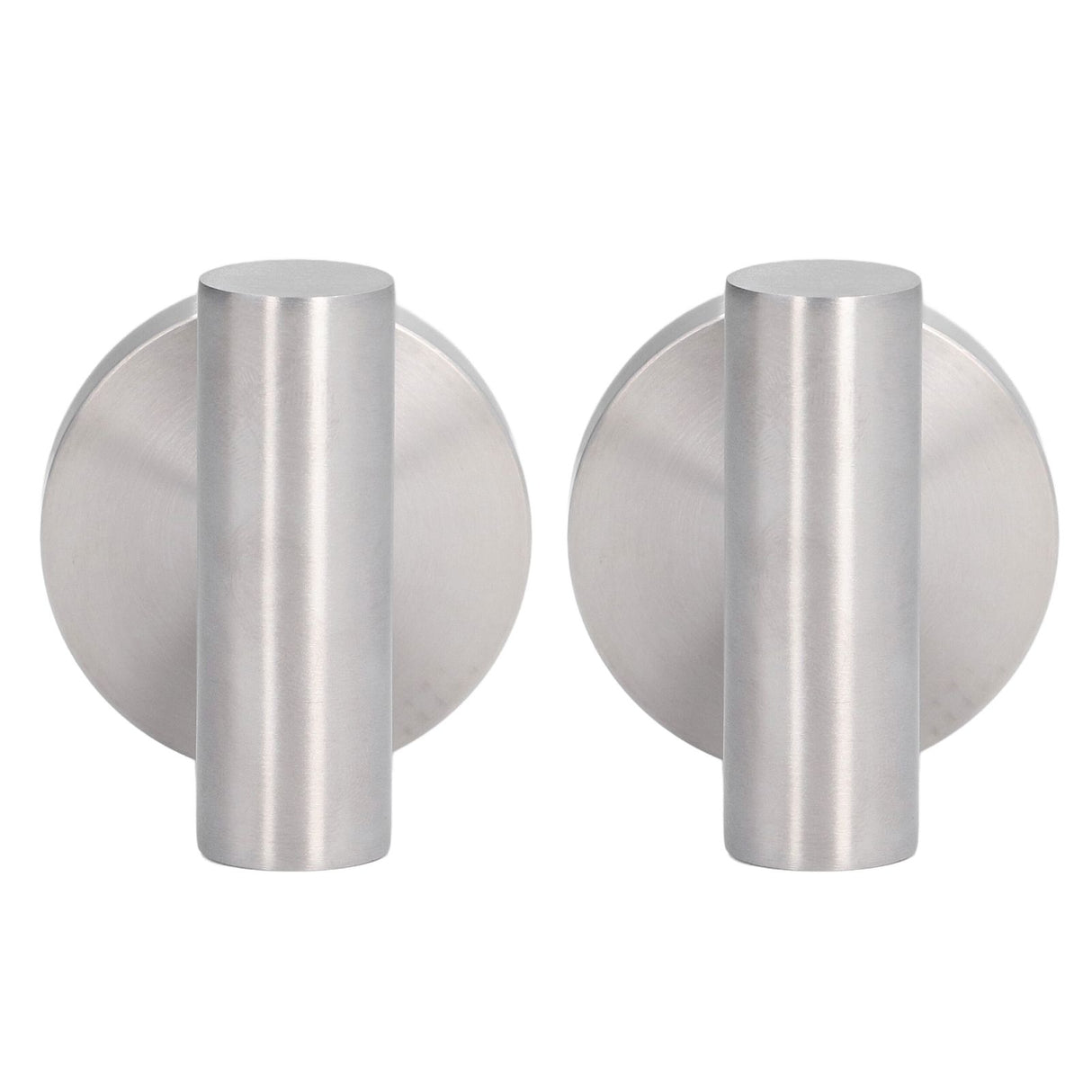 2Pcs Brushed Stainless Steel Bathroom Towel Robe Hook Round Wall Holder Hooks Hanger for Clothing Towel
