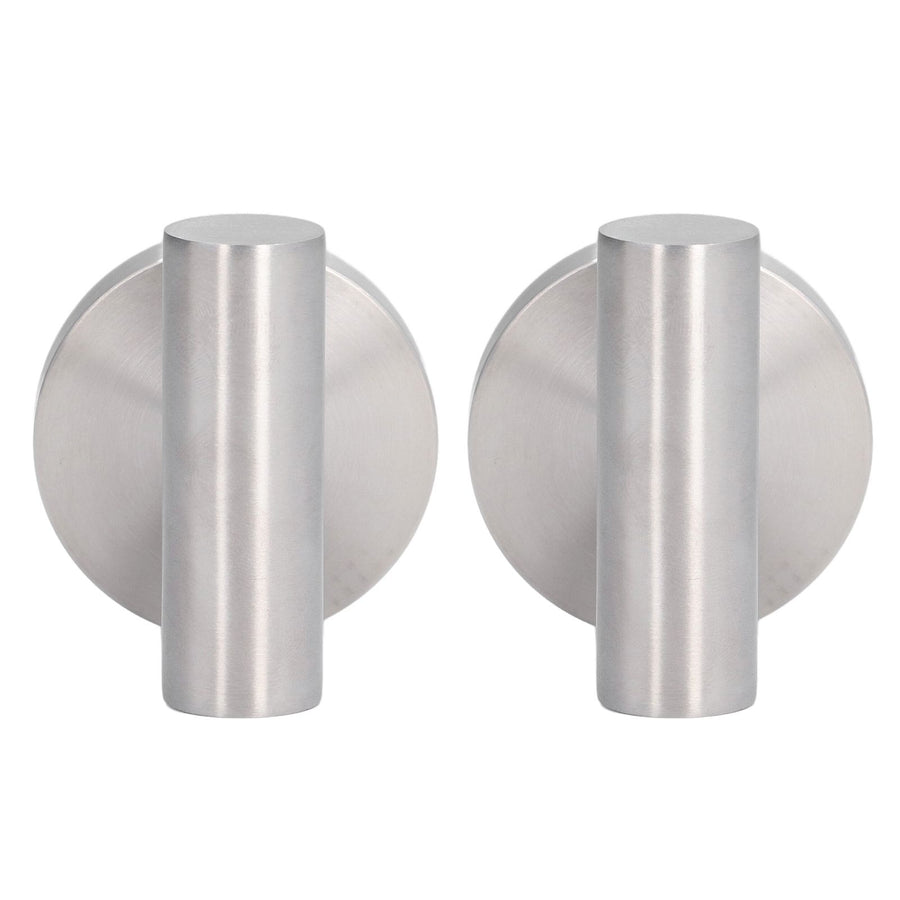 2Pcs Brushed Stainless Steel Bathroom Towel Robe Hook Round Wall Holder Hooks Hanger for Clothing Towel