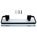 Bathroom Rack Thickened Durable Large Storage Space Strong Load Bearing Capacity Single Layer Black Shelf