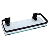 Bathroom Rack Thickened Durable Large Storage Space Strong Load Bearing Capacity Single Layer Black Shelf