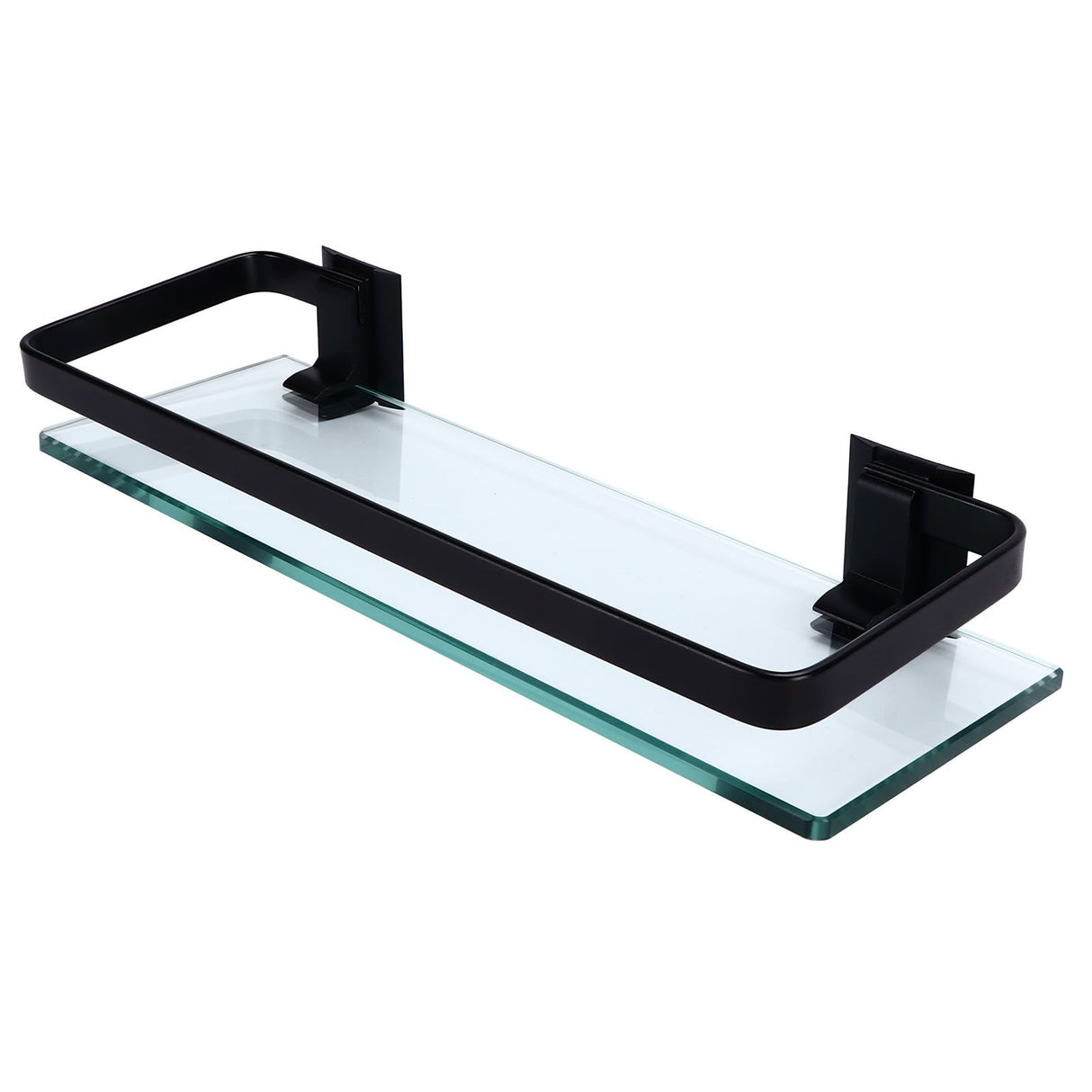 Bathroom Rack Thickened Durable Large Storage Space Strong Load Bearing Capacity Single Layer Black Shelf