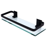 Bathroom Rack Thickened Durable Large Storage Space Strong Load Bearing Capacity Single Layer Black Shelf - Extra Image