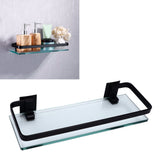 Bathroom Rack Thickened Durable Large Storage Space Strong Load Bearing Capacity Single Layer Black Shelf