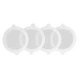 50Pcs Shower Drain Hair Catcher Fiberglass Practical Convenient Dense Mesh Shower Hair Catcher9cm Diameter, 3mm Mesh - Top-Down View