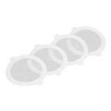 50Pcs Shower Drain Hair Catcher Fiberglass Practical Convenient Dense Mesh Shower Hair Catcher9cm Diameter, 3mm Mesh - Rear View