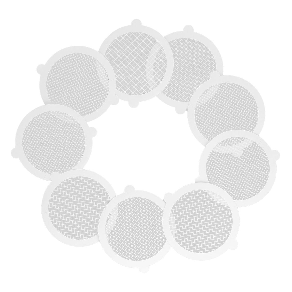 50Pcs Shower Drain Hair Catcher Fiberglass Practical Convenient Dense Mesh Shower Hair Catcher11cm Diameter, 3mm Mesh