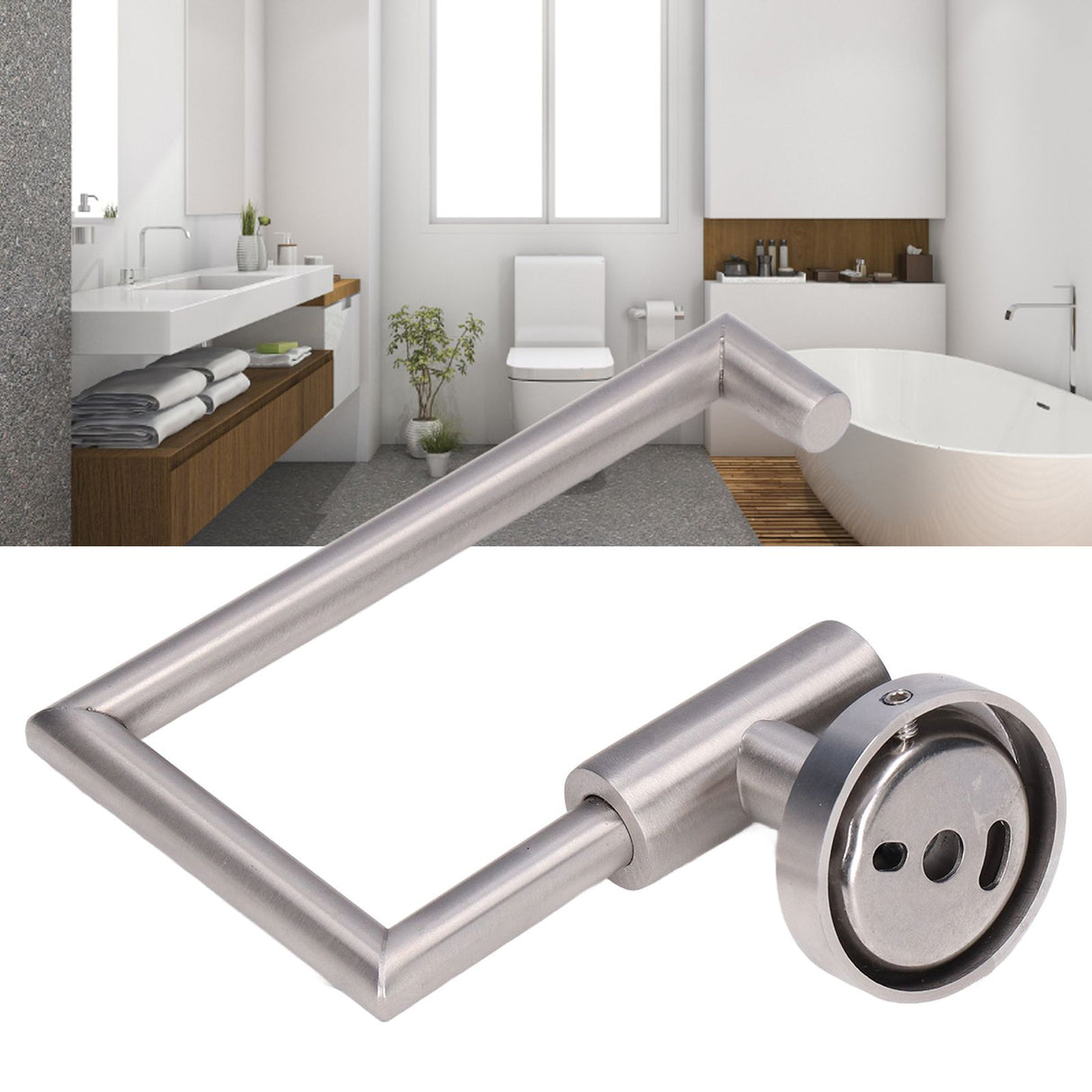 Toilet Paper Holder Stainless Steel Modern Simple Corrosion Resistant Easy Cleaning Wall Mounted Stand