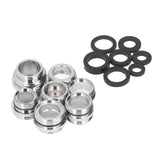 7Pcs/Set Male Female Faucet Adapter Kit with Gasket Brass Aerator Adapter Set for Garden Hose Kitchen Sink - Side View