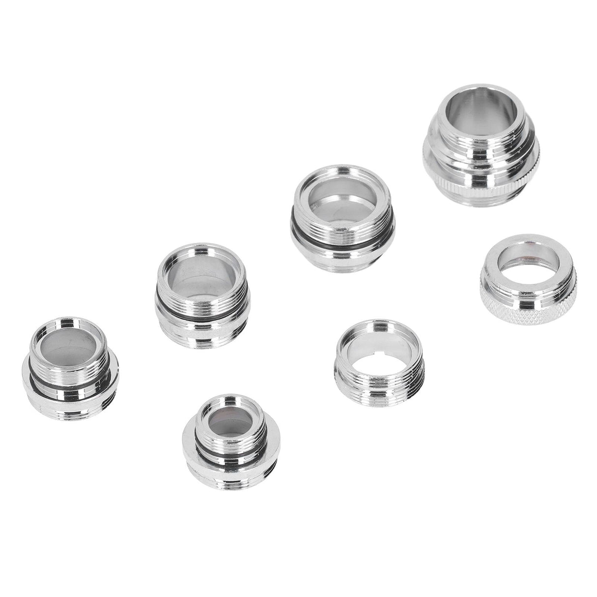 7Pcs/Set Male Female Faucet Adapter Kit with Gasket Brass Aerator Adapter Set for Garden Hose Kitchen Sink