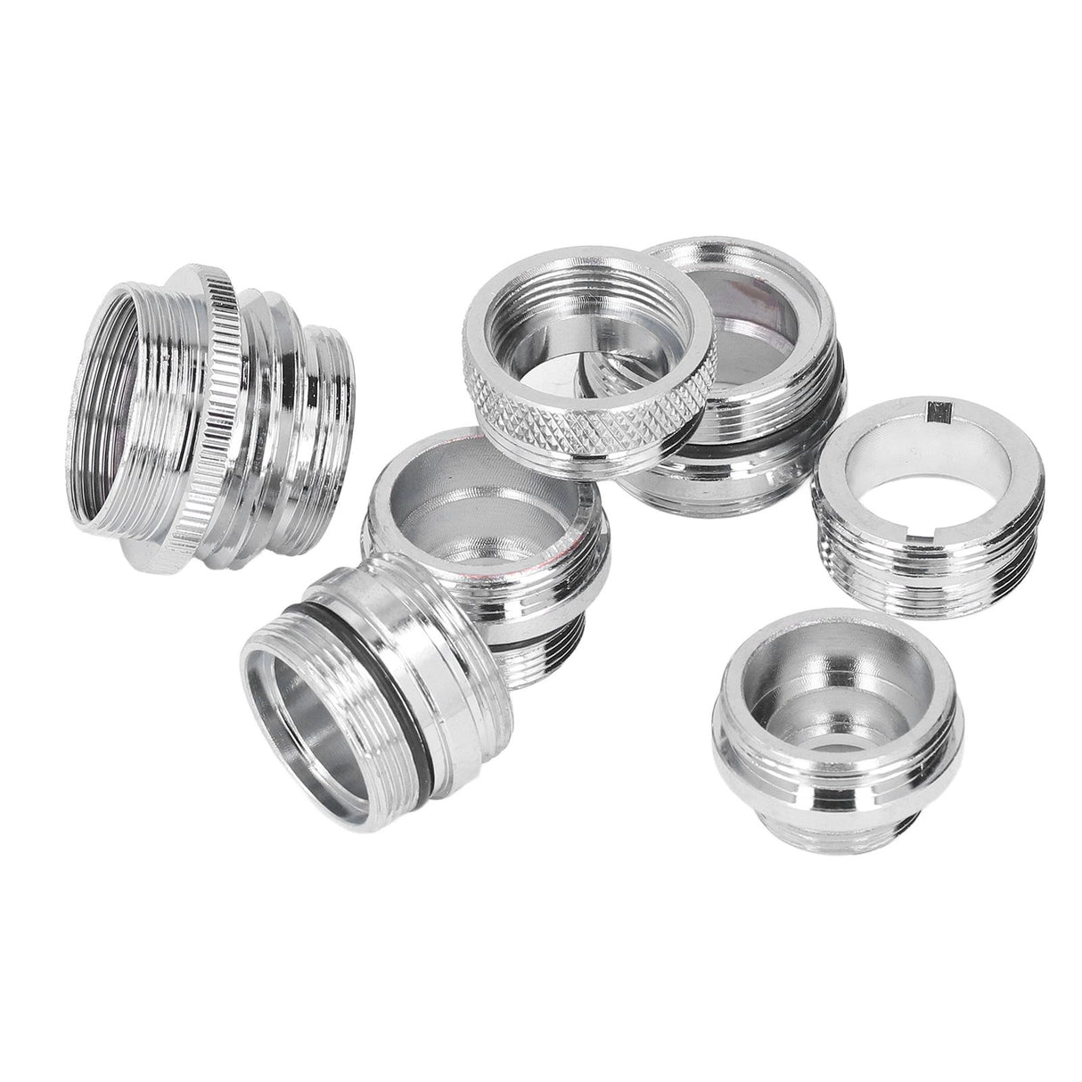 7Pcs/Set Male Female Faucet Adapter Kit with Gasket Brass Aerator Adapter Set for Garden Hose Kitchen Sink